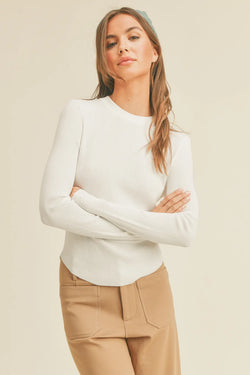 Ribbed Long Sleeve Top