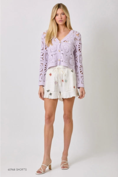 Crochet Button Up Cardigan