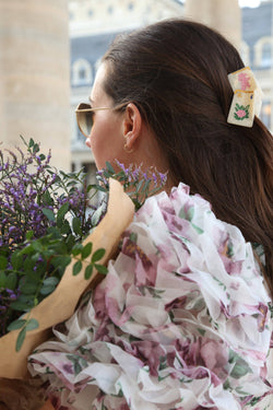 Flower Mahjong Claw Hair Clip