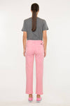 Pink Mid Rise Straight Jean