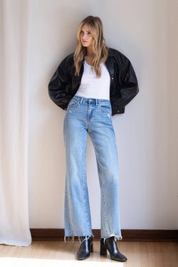 High Rise Slant Vintage Flare JeansI