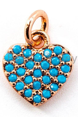 Turquoise Heart Charm