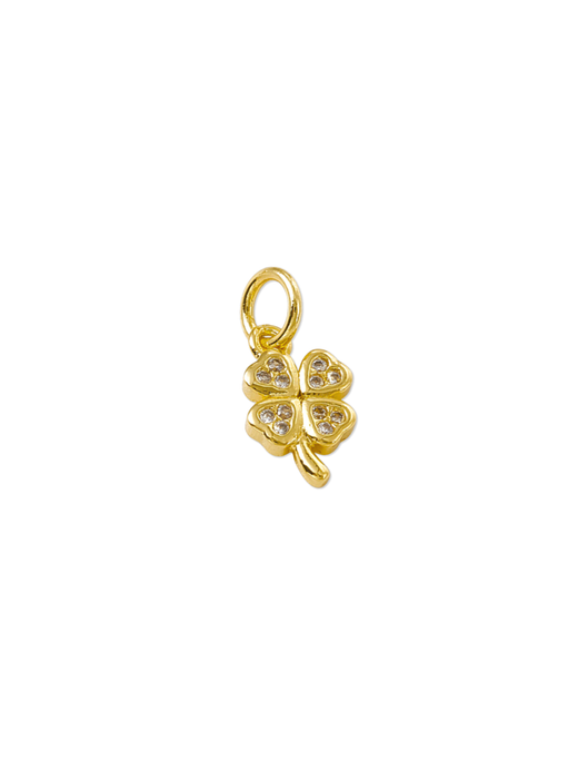 Shamrock Good Luck Charm in Gold