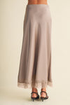 Scallop-Trim Lace Hem Slip Skirt