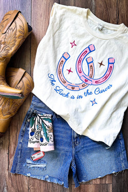 The Luck is in the Curves Boxy Tank