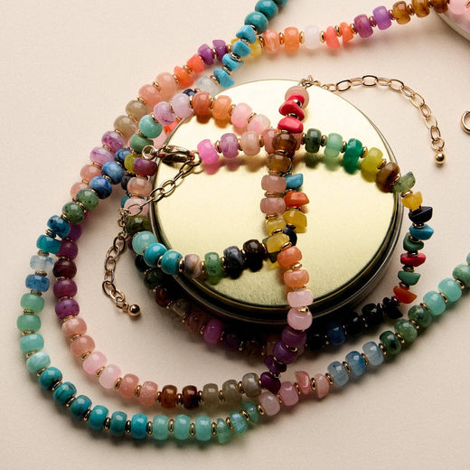 Colorful Resin Beaded Necklace