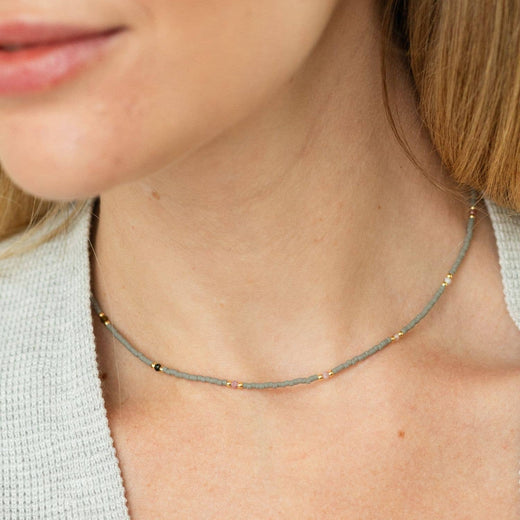 Miyuki Delica Stone Necklace