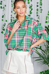 Plaid Collared Button Shirts