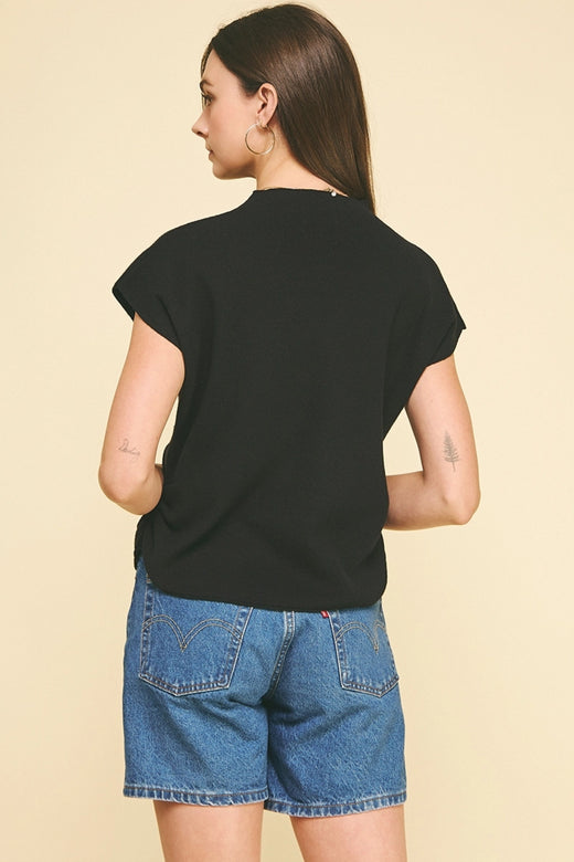 Sweater Vest with Shirring Detail