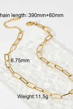 Chunky 16" Paperclip Necklace