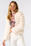 Faux Fur Open Front Jacket