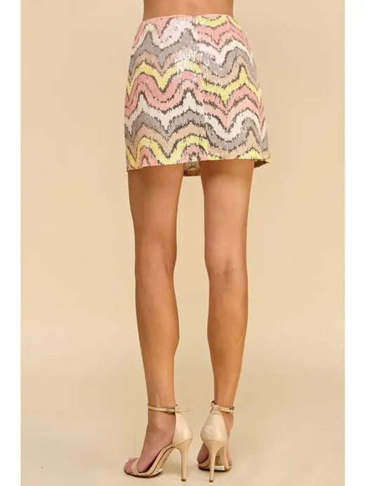 Multi Color Sequin Skirt