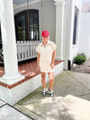 Spanx Air Essentials, French Ribbed Short Sleeve Half Zip