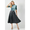 Leather Pleating Skirt