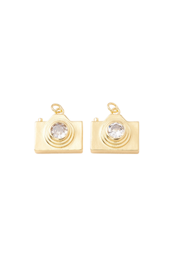 Gold Say Cheese Charm