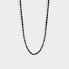 18k GP Jet Rhinestone Tennis Chain Necklace