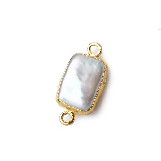 22K White Rectangle Pearl Charm