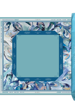 Mahjong Mat - Azul Oysters by Kim Hovell
