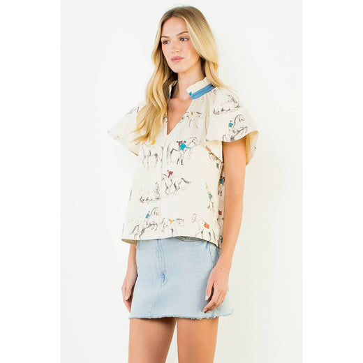 THML, Horse Print Top