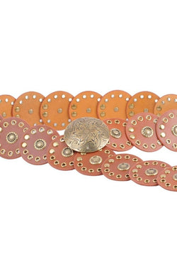 Leather Circle Caterpillar Disc Belt