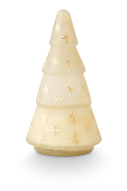 Winter White Frosted Star Glass Tree