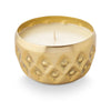 Winter White Radiant Pressed Metal Candle