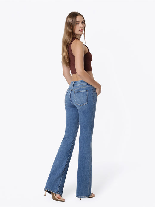 High Rise Bootcut Pin Tuck