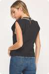 Embellishment Trim Knit Top