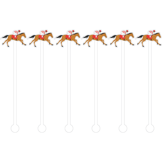 Running Horse Cocktail Stick Stirrer - Set of 6
