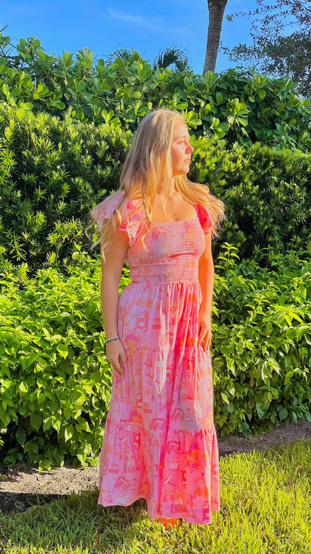 Sunset Toile Maxi Dress