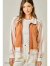 Color Block Zip Up Jacket