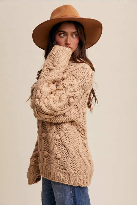 Chunky Cable Knit Sweater