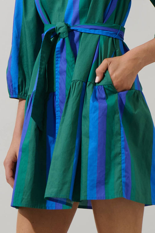Dolary Stripe Leola Shift Mini Dress