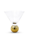 Gold Hammered Martini Glass