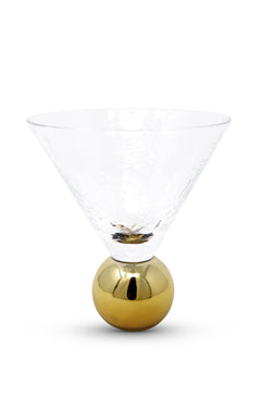 Gold Hammered Martini Glass