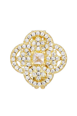 Slider Gold Quatrefoil Charm