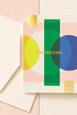 Geometric Congratulations Foil Card