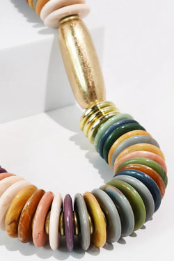 Multi Disc Statement Necklace