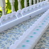 Milk Glass Collection Mahjong Rack and Pusher, Set of 4