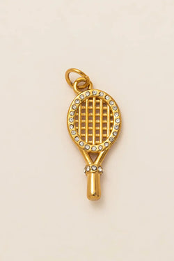 Gold Tennis Racket Charm
