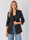 Satin Blazer With Lace Trim