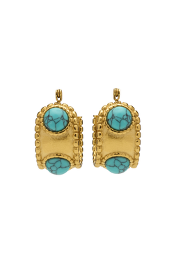 Anne Turquoise Hoops