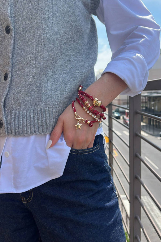 Lottie Multi Bead Paracord Bracelet