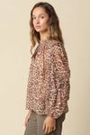 Cora Leopard Print Ruffle Blouse