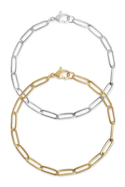 Stainless Steel Paperclip Chain Bracelet
