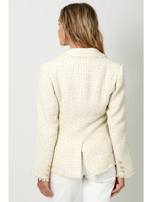 Tweed Fringe Edge Blazer