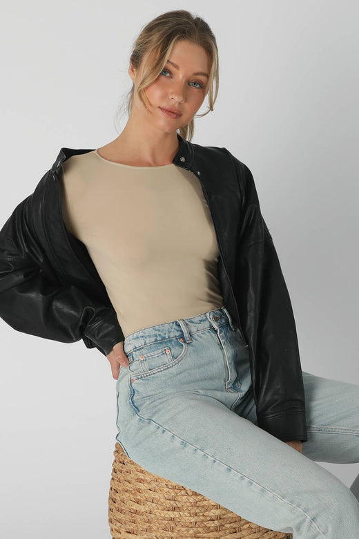 Nikibiki 3/4 Sleeve Crew Neck Top