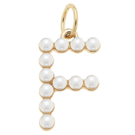 Pearl-Studded Letter Charm