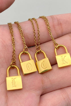 Initial Charm - Gold Lock