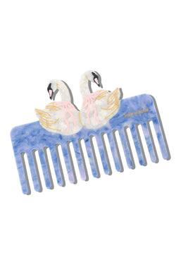 Hand-painted Swan Comb